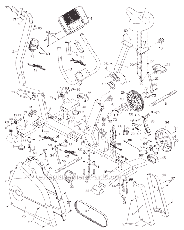 NordicTrack 215020 (SL528) Exercise Bike Page A Diagram