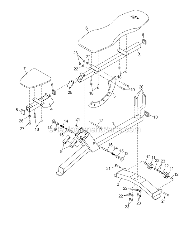 NordicTrack NTB12920 (NT) Strength Adj. Bench Page A Diagram