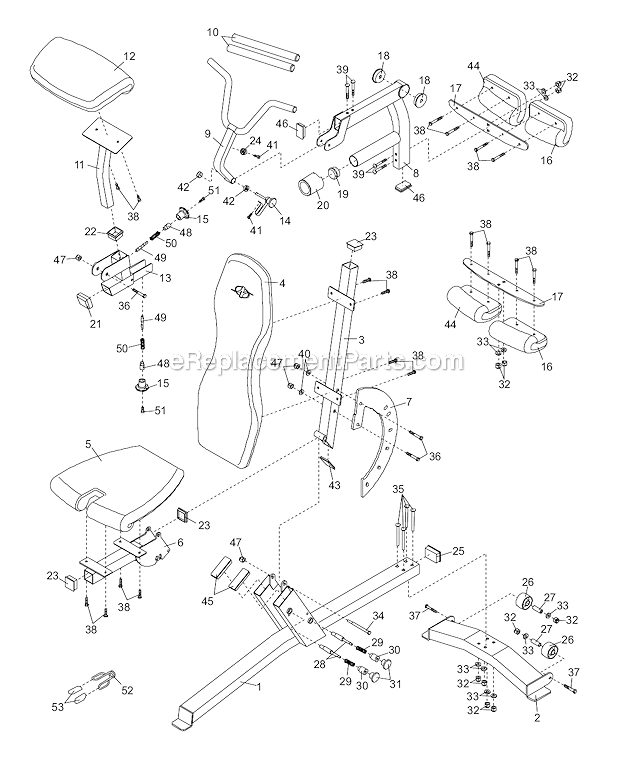 NordicTrack NTB14920 (NT) Strength Combo Bench Page A Diagram