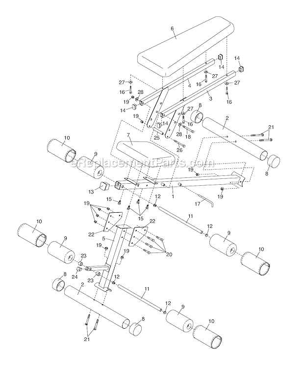 NordicTrack NTBE01100 (GRT310) Bench Page A Diagram