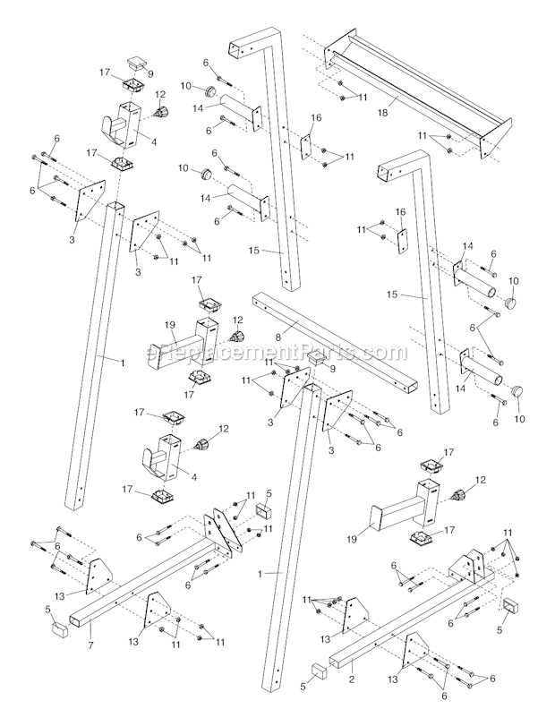 NordicTrack NTBE04900 (GRT360) Bench Page A Diagram