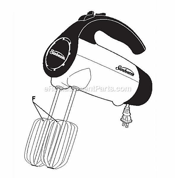 Oster 2525 6 Speed Hand Mixer Page A Diagram
