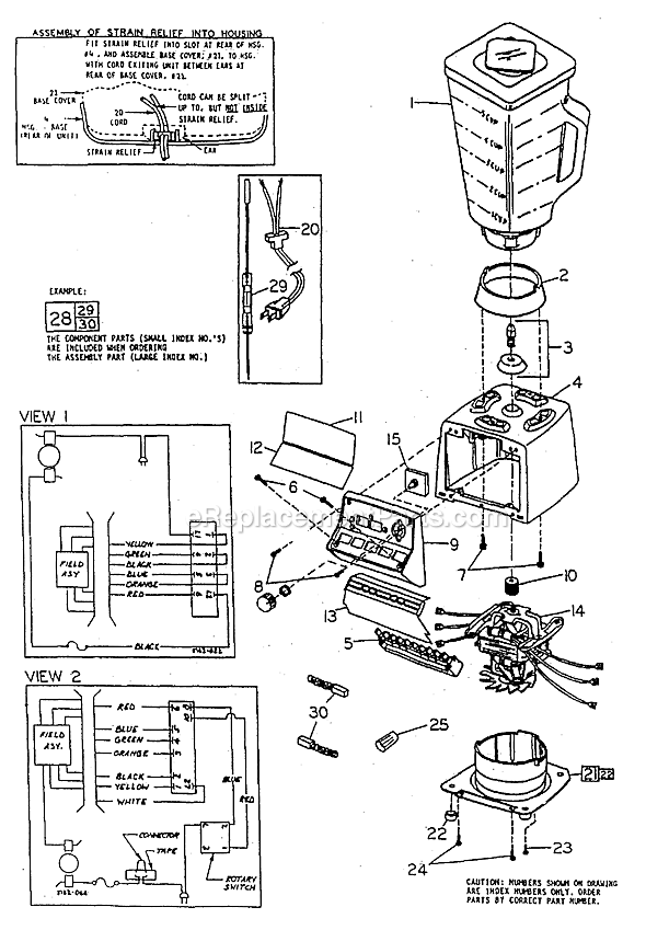 Oster 4100-8 14 Speed Osterizer Blender Page A Diagram