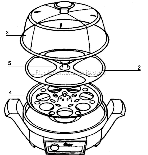 Oster 4716 Egg Cooker Page A Diagram