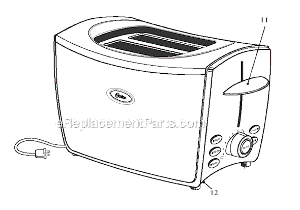 Oster 6181 Toaster Page A Diagram