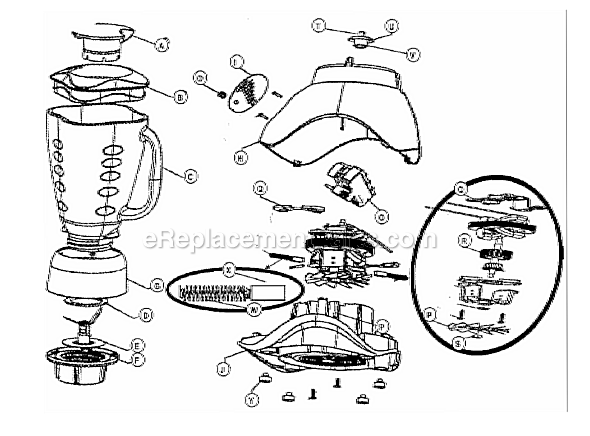Oster 6651 16 Speed Blender Page A Diagram
