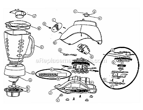 Oster 6810-126 16 Speed Blender Page A Diagram