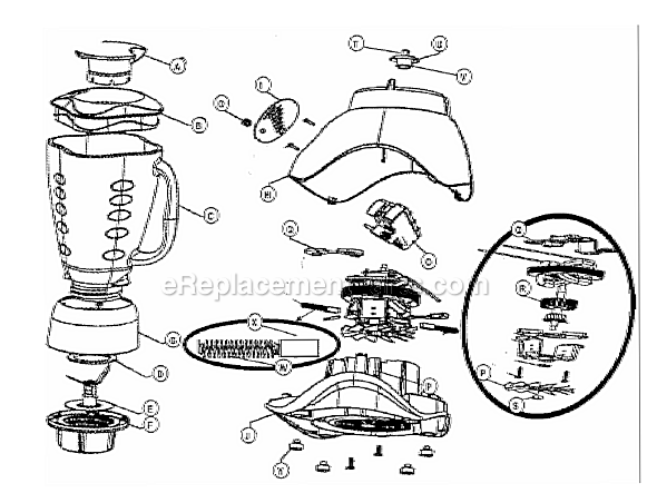 Oster 6835-022 14 Speed Thermal Jar Cube Blender Page A Diagram