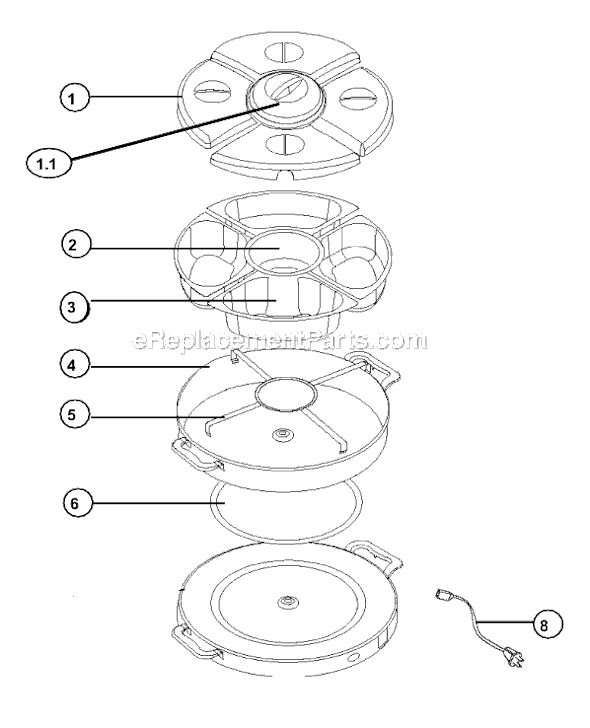 Oster CKSTBSRD00 Turntable Buffet Server Page A Diagram