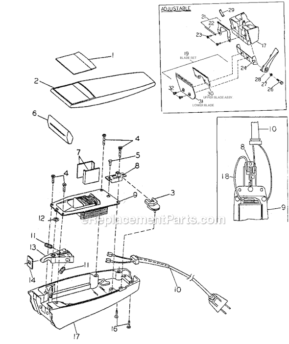 Oster Pro FastFeed (M-6031-B) Motor Assembly Clipper Page A Diagram