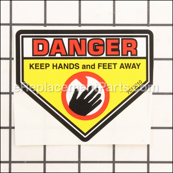 Reproduction lawn boy snapper toro danger keep hands and feet away deck decal 