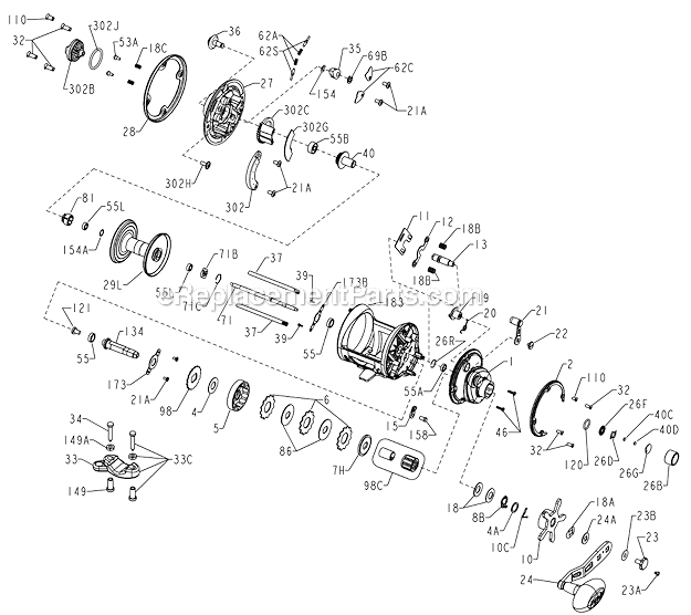 Penn 535MAG2 GS Performance Conventional Reel Page A Diagram