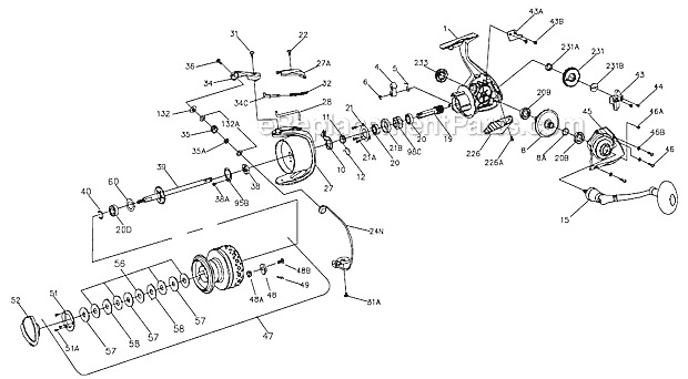 Penn BTL8000 Battle Spinning Reel Page A Diagram