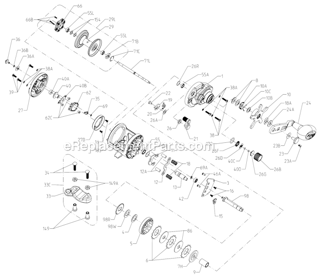 Penn FTH12 Fathom Star Drag Conventional Reel Page A Diagram
