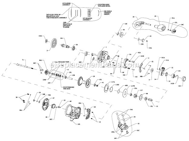 Penn FTH15NLD Fathom Lever Drag Conventional Reel Page A Diagram