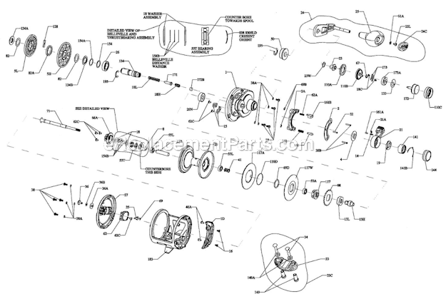 Penn FTH30LD2 Fathom Lever Drag 2-Speed Conventional Reel Page A Diagram