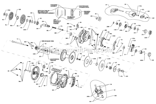 Penn FTH60LD2 Fathom Lever Drag 2-Speed Conventional Reel Page A Diagram