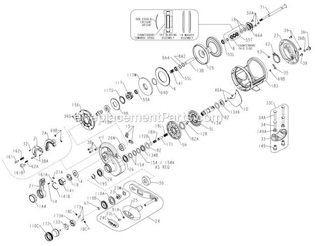 Penn TRQ15LD2 Torque Lever Drag Conventional Reel Page A Diagram