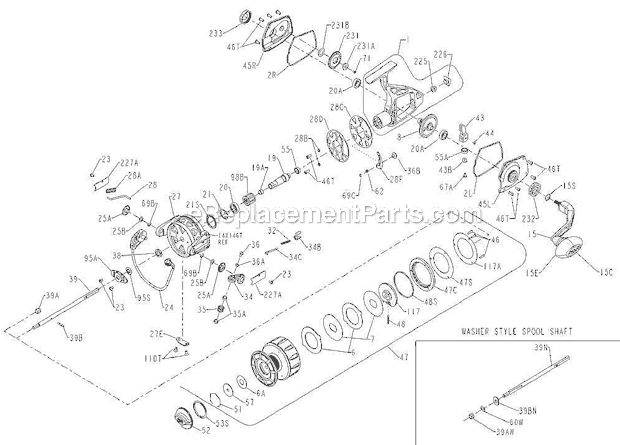 Penn TRQS9-B Torque Series Spinning Reel Page A Diagram
