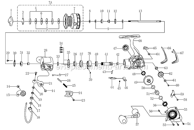 Pflueger 6930 President Spinning Reel OEM Replacement Parts From