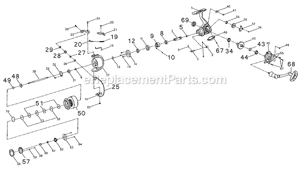 Pflueger 7630SS Infusion Reel Page A Diagram