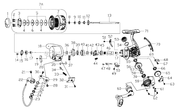 Pflueger 8025MG Pflueger Supreme MG Spinning Reel Page A Diagram