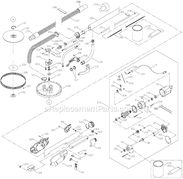 Porter Cable 259385 Type 2 Drywall-Sander Page A Diagram