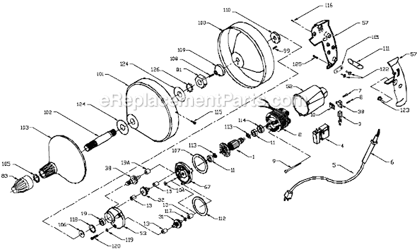 Porter Cable 2623 Type 1 Drain Cleaner Page A Diagram