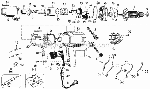 Black and Decker 2674-34 (Type 1) Impact Wrench Default Diagram