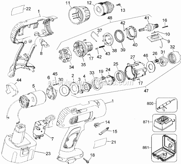 Black and Decker 2757K-2 (Type 2) 12v Drill/Drvr.Kit Page A Diagram