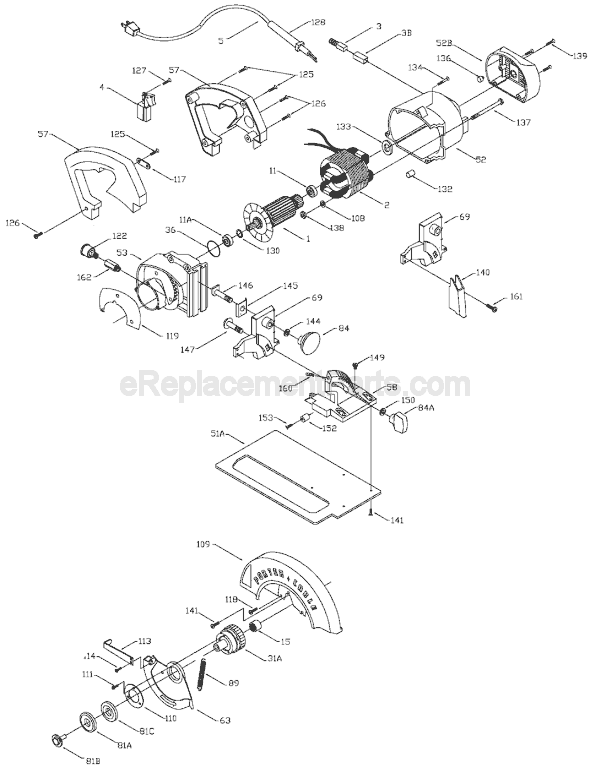 Porter Cable 315-1 TYPE 2 Circular Saw Page A Diagram