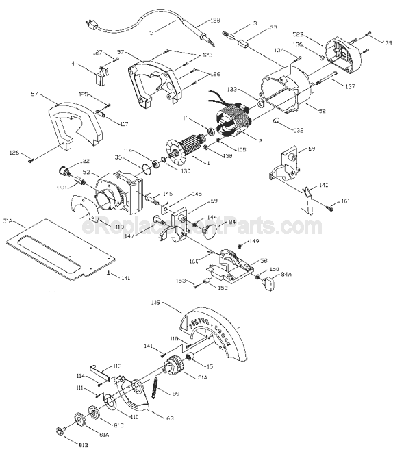 Porter Cable 315-1 TYPE 4 Circular Saw Page A Diagram