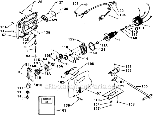 Porter Cable 348 Type 1 Bayonet Saw Page A Diagram