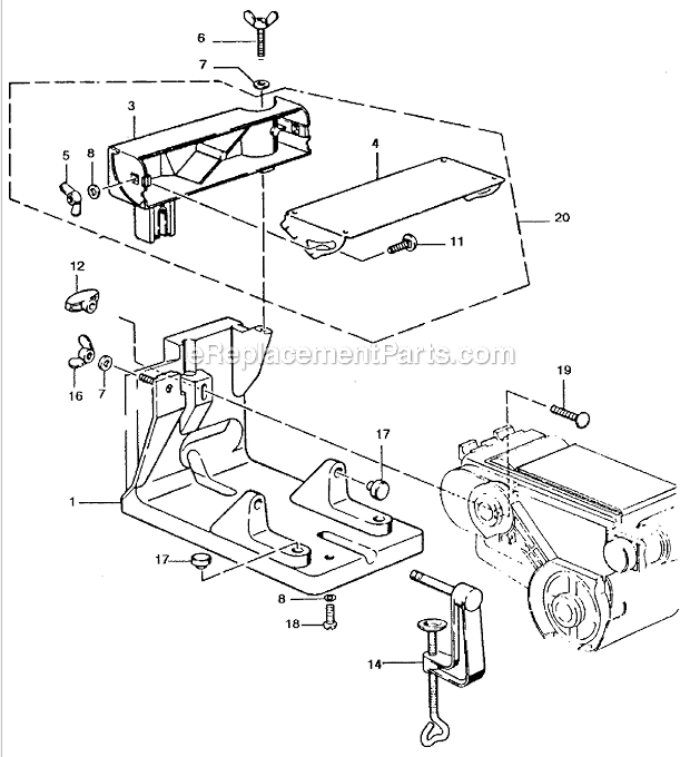 Black and Decker 36051 (Type 1) Bench Top Inversion Stand Page A Diagram