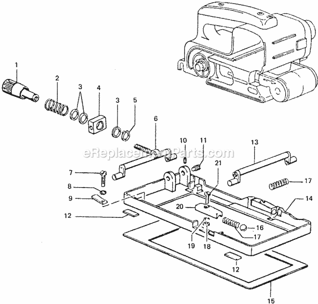 Black and Decker 36070 (Type 1) Sand.Frame F/4023/4024 Bs Page A Diagram