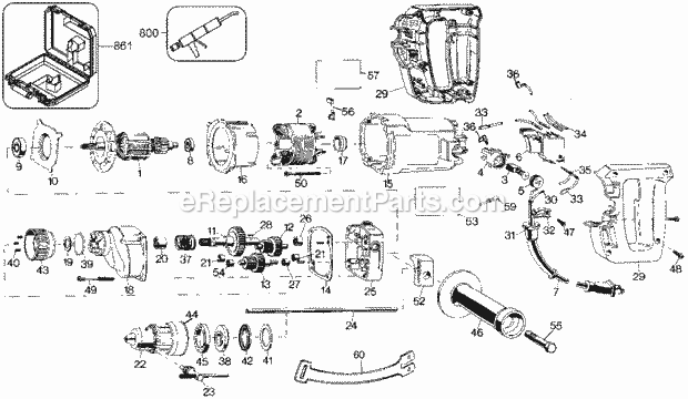 Black and Decker 5036K (Type 100) 1/2 Hammerdrill Kit Default Diagram