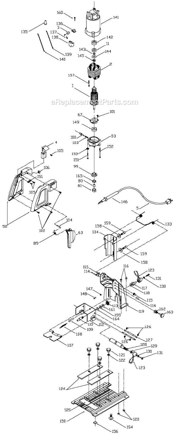Porter Cable 550 Type 1 Pocket Cutter Page A Diagram