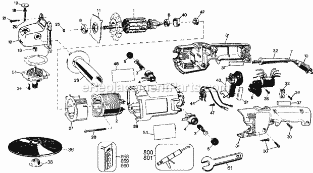 Black and Decker 6138-34 (Type 100) Sander/Polisher Page A Diagram