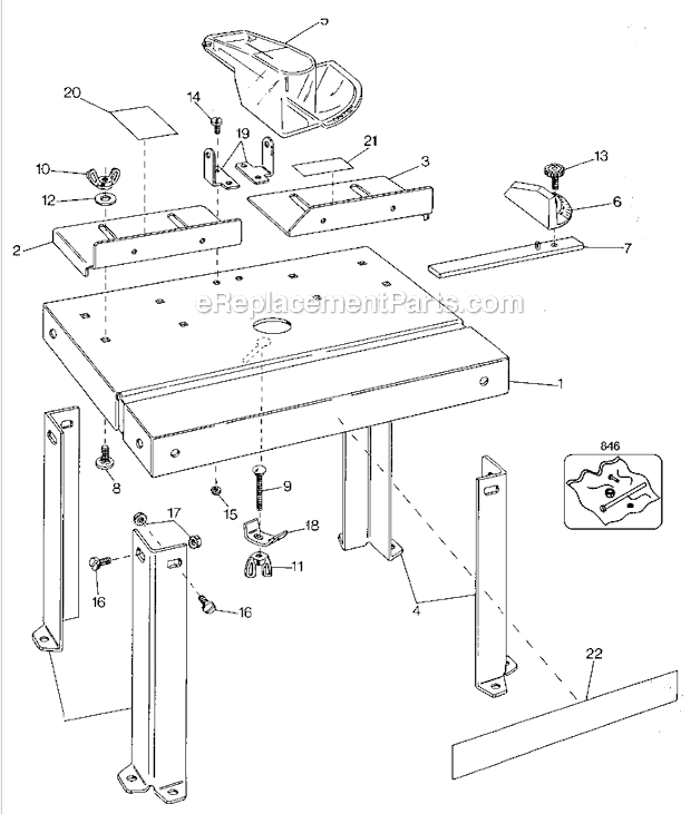 Black and Decker 76-401 (Type 1) Router Table Page A Diagram