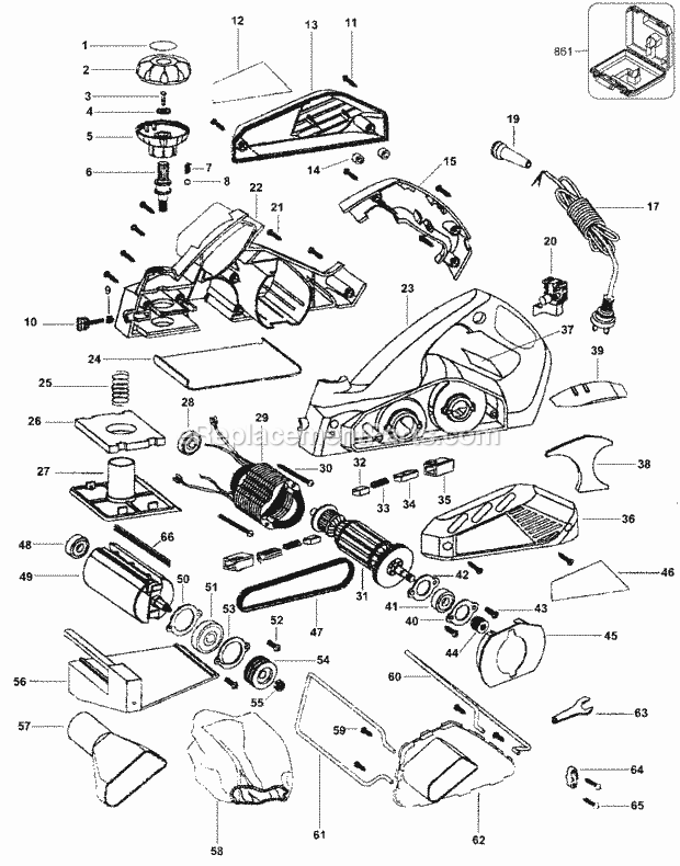 Black and Decker 7698-B2 (Type 1) 3 1/4 Planer Page A Diagram