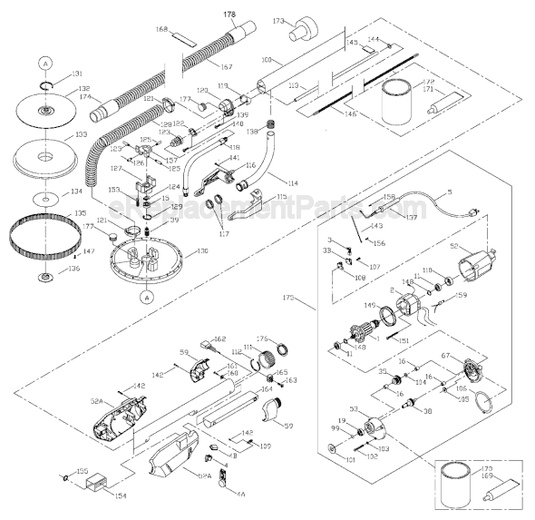 Porter Cable 7800 TYPE 2 Drywall Sander Page A Diagram