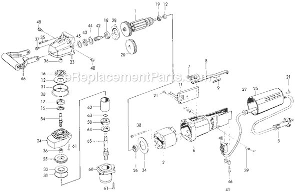 Porter Cable 7820 Type 1 One-Hand Mixer Page A Diagram
