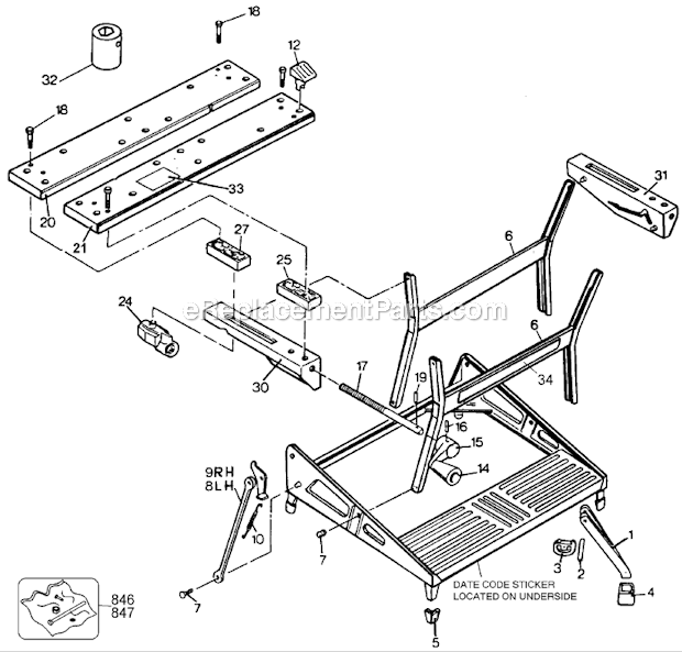 Black and Decker 79-033-BDK (Type 13) Workmate 300 Work Center Page A Diagram