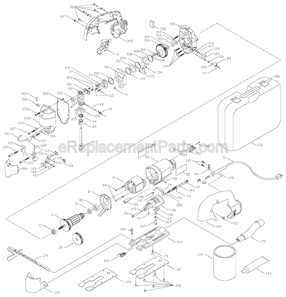 Porter Cable 543 Type 2 Quik-Change Jig Saw Page A Diagram