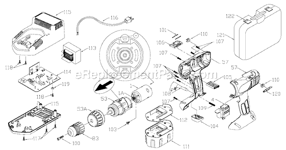 Porter Cable 878 Type 2 14.4v Cordless Drill Page A Diagram