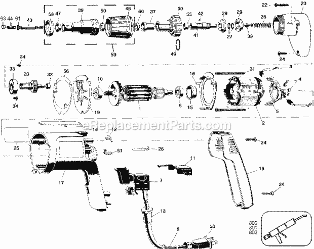 Black and Decker B2660 (Type 100) Indl Drywall Gun Default Diagram