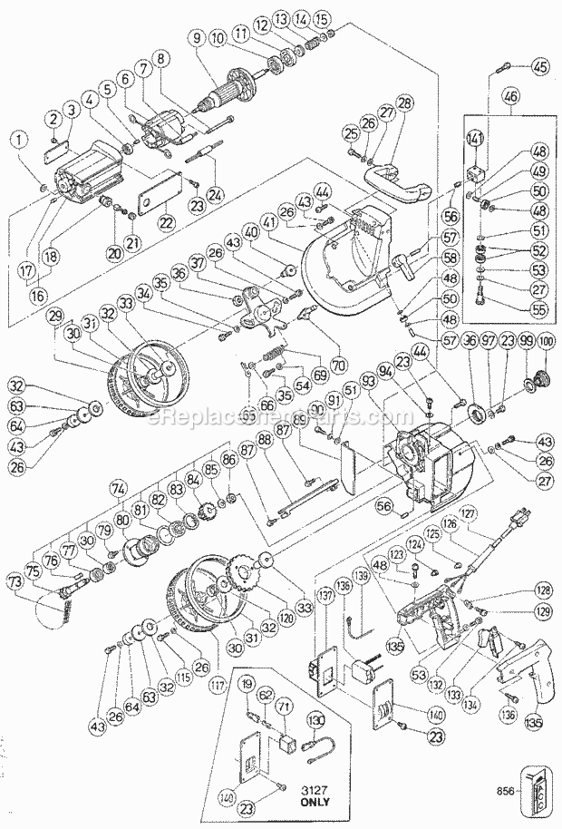 Black and Decker B3127 (Type 1) Two Speed Band Saw Default Diagram