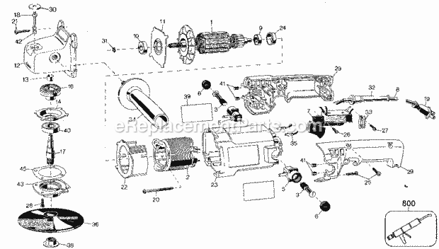 Black and Decker B6124 (Type 100) 7in/9in Polisher Default Diagram