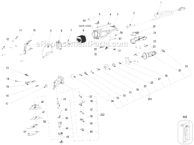 Black and Decker BD200MTB Type 1 Multi-Tool Page A Diagram