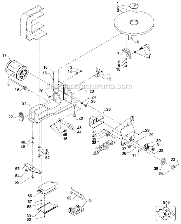Black and Decker BDSS100 Type 1 16In Scroll Saw Page A Diagram